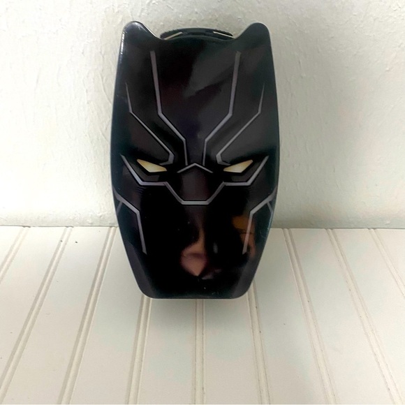 Black Panther Embossed Head Shaped Tin Lunch Box Pencil Art Case Collectible - Picture 6 of 6